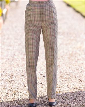 Womens check trousers hotsell